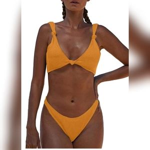 Push up Bikini set with high cut thong bottoms